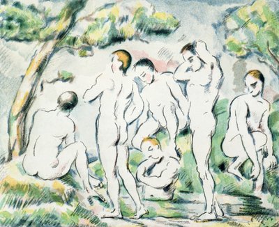 Les baigneurs, petite planche, 1897 - Paul Cézanne